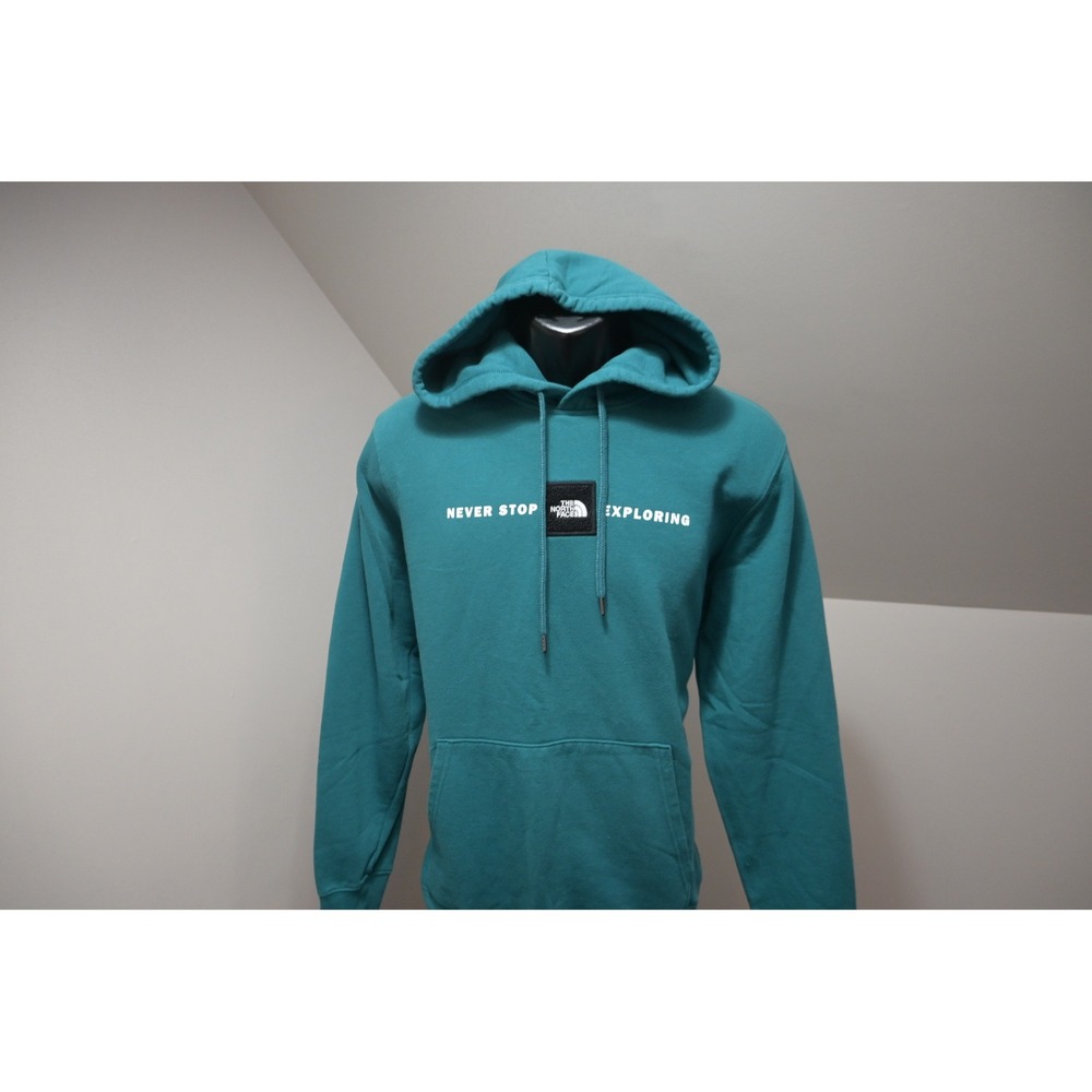The North Face Hoodie Womens XL Teal Never Stop Exploring Graphic‎ Excellent